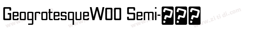 GeogrotesqueW00 Semi字体转换